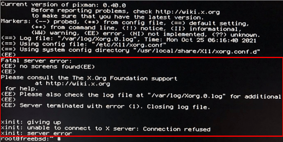 How To Fix No Screen Found Xorg Error On FreeBSD. Source: nudesystems.com